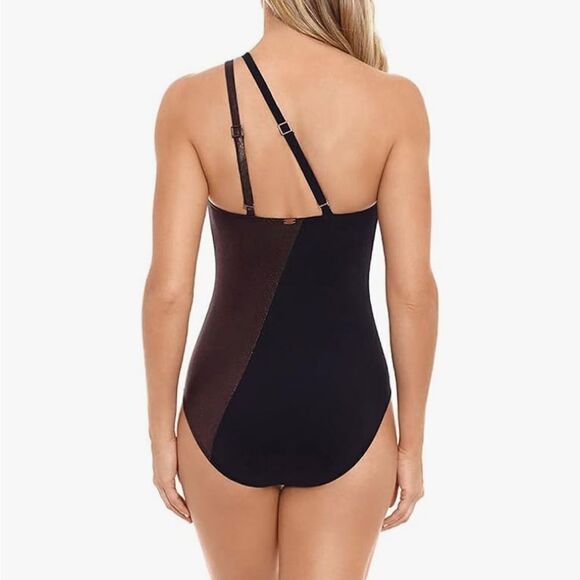 Amoressa by Miraclesuit Lunar Eclipse Horizon One Shoulder Swimsuit - Picture 3 of 11